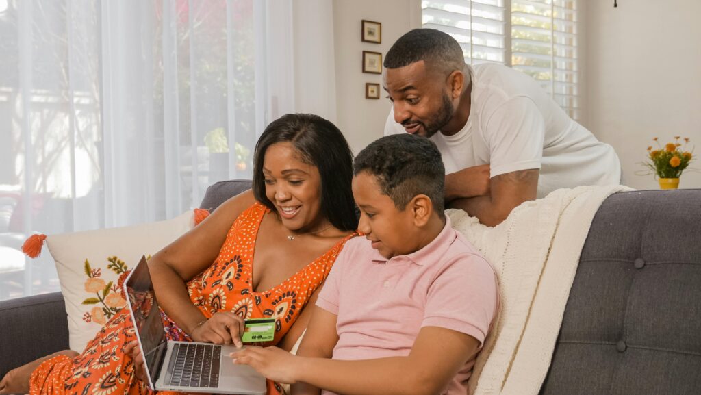 family learning how to protect themselves from DNS abuse and online scams